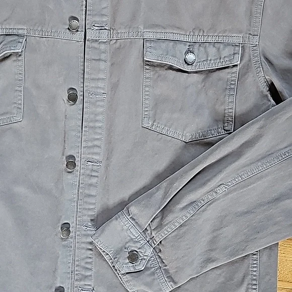 Armani exchange mandarin band collar jean jacket